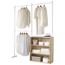 리빙위즈 바인 2단 행거 박스형 1600, 화이트