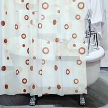 반투명 욕실 파티션 샤워 커튼 방수 가림막 브라운 M 우레탄커튼 방풍비닐 반신욕조 다이소욕실커튼 이동욕조 데