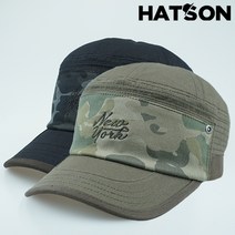 [햇츠온]I0SB022 HatsON 브랜드 남자 여자 공용 무지 로고 사계절 밀리터리캡 군모 군인 카모 모자 AD