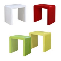 은목 하이그로시도장 다용도의자 화장대의자 데코의자, 화이트