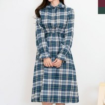 [피턴진걸] BBT 602 여자체크레이스카라밴딩원피스