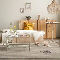 [천삼백케이] [미드블루] 벨기에 수입카페트 사이잘룩러그 거실러그(베이지200x300cm)