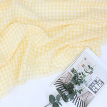 패브릭샵 대폭리플원단 데일리 리플체크 5컬러, 옐로우