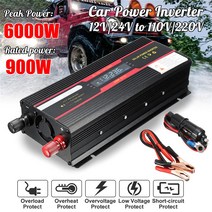 자동차 인버터 24V 220V 6000W 피크 전력 전압 변환기 변압기 24V 220V Inversor + LCD 디스플레이, 한개옵션0