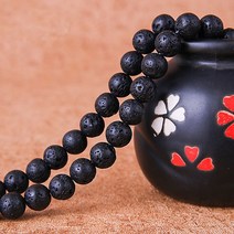 연화 천연 화산석 원석재료 10mm 1줄 약 40cm, 단품