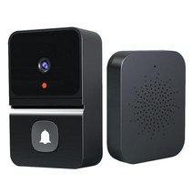 무선차임벨 현관 무선 초인종 인터폰초인종 카메라 무선 2.4G 와이파이 스마트 비디오 차임 모션 감지기 실, 02 Black