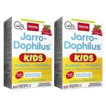 재로우 재로우-도필러스 키즈 프로바이오틱   프리바이오틱 내추럴 라즈베리 어린이 유산균 츄어블 타블렛, 60개입, 2개