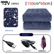 차량용 전기장판 1인용 USB 소형 저압직류 야외 캠핑매트 카방카 12V 전기요, 12V이지Usb150*60, 하나