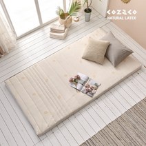 코자코 천연 라텍스 토퍼 매트리스 2.5cm 퀸 / 소프트 밀도 / 돌침대용 요패드