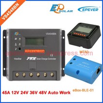 캠핑카 카라반 24V 태양열 배터리 충 36V/48V 작업 EPEVER EPsolar PWM 시리즈 뷰스타 제품 45A VS4548BN W, 05 with MT50 and BLE