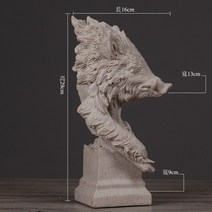 사무실책상인테리어 노르딕 띠 동물 수반 모델 하우스 소프트 장식품 서재 책상테이블 조소 현관 회소 A스윙 2595052930, 멧돼지