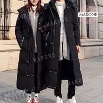 겨울 다운 코트 남성 롱 두꺼운 오버 무릎넘어 발목까지 올라오다 미드 희극 커플 롱다운