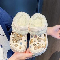 ANKRIC 신발 골드 진주 체인 보석 나비 액세서리