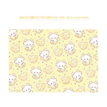 노랑도넛 뽀글이 랩핑지 / A4랩핑지 / 포장지 / 수제봉투 / 포장용품 / 선물봉투 / 팝콘봉투 / 랩지 / 포장봉투 / 수봉 / 수꾸, 50장