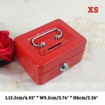 쥬얼리 가정용 미니 금고 금속 현금 휴대용 금전 등록기 서랍 귀여운 돼지 저금통 보석, xs 레드