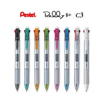pentel Rolly 롤리 다색볼펜 롤리 2색볼펜 C2 / 3색볼펜 C3 / 4색볼펜 C4, 4색펜C4, 흑색