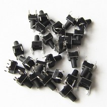 페달스위치 발판100 개/몫 6x6x8.5mm 마이크로 터치 푸시 스위치 구리 발 키 전자 오븐 6x6x8, 01 black 100pcs