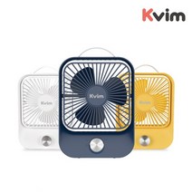 브랜드없음 케이빔 다이얼식 휴대용 무단풍속 무선 탁상용 선풍기(옐로우/화이트/네이비) , 옐로우