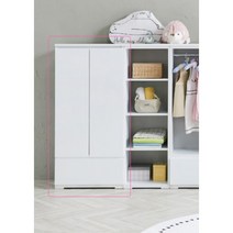 화이트 핑크 유아 행거 옷장 600 / 아동용 쥬니어 아이 예쁜 신생아 여아