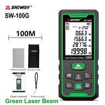 레이저자 수광기 레이저줄자 거리측정기 수평기 광파기 룰렛 디지털 눈금 테이프 측정, 협력사, sw-100g 100미터