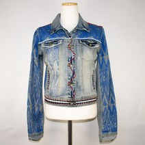 1484.데시구알 스팽글 자수 데님 청자켓/정품/여성 36