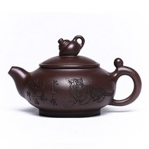 호화랑 보이차주전자 도자기찻주전자 이싱자사호 자사다관 오소위작가 노자니 호중호 250ml tt5233