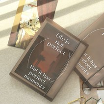 우버디즈 네컷 앨범 미니 포토북 4X6 초음파 사진 사진첩 40매, Ash Brown