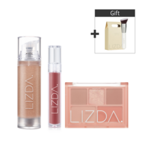 리즈다 선물세트 리즈다 파데&팔레트(5구)&틴트 set, 07 글레이즈 스타, 21호+04 딥 플럼 톡