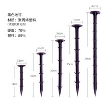 멀칭핀 제초매트 철사 못형 고정 핀, 특수 검정색 특대 25cm 당김 막대 100개