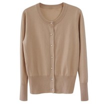 진주 고비캐시미어 가디건 캐시미어100 니트가디건 라운드넥