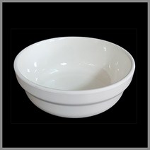대명멜라민 미색 - 멜라민 굽볼 (국내생산 멜라민 흰그릇 하얀그릇 업소용그릇), (N-107), 7볼