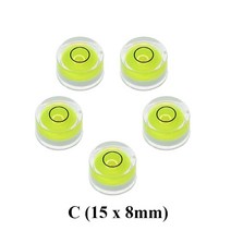 5pcs 정밀 원형 미니 스피릿 레벨 세트 미터 버블 경사계 녹색 땡기 카메라 측정 도구 수평 눈금자, 03 C type 0022