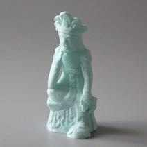 미륵보살반가사유상 명상 마음의 평화 평온한마음 3D프린팅 복제품 높이150mm, 민트, 1개