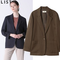 리스트 줄리아 린넨 백 스플릿 원버튼 재킷