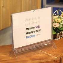 A5 가로형 아크릴메뉴판 속지꽂이 Y형거치대 210x150 POP스탠드