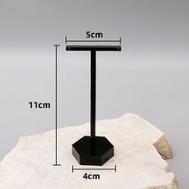 유리진열장 1Pcs 휴대용 귀걸이 쥬얼리 디스플레이 랙 골드 메탈 스터드 목걸이 주최자 장식 T 바 행거 쇼케이스 홀더 스탠드 구스와이, [11] Acrylic black