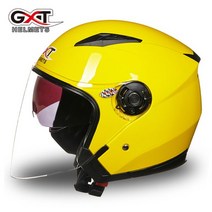 GXT 더블 렌즈 사계절 헬멧 아라이램5 오픈페이스 AGV 덱스톤 SOL 할리 비틀 쇼에이 보난자, 옐로우