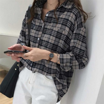 오노마 오노마 ONM 가을 내추럴룩 코디 여성 룩 체크 무늬 셔츠 (9015316)
