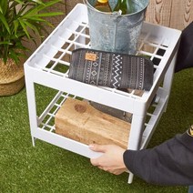 리빙블럭 캠핑 선반 쉘프 맞춤형 캠핑테이블 1단 중형 수납 정리대, 그레이