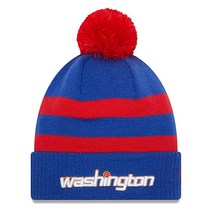뉴에라 Winter Bobble 비니 - 시티 공식 NBA 팀 Washington Wizards, One Size