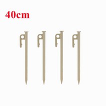 텐트 펙 4pcs 20253040cm 네일 내구성 고강도 스틸 못 캠핑 야외 여행 대, 카키 40cm