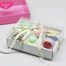 마카롱 쿠키 마들렌 상온 디저트 포장용기 흰색 10pcs, 50pcs