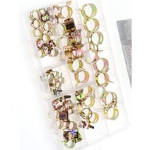 스프링 밴드 타입 액션 연료 라인 실리콘 진공 호스 파이프 클램프 저압 에어 클립 패스너 모음 키트 60 개