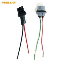 수입차 부품 Feeldo 2 개/대 자동차 led 전구 빛 7440/7441/1881 남성 amp 여성 소켓 플매트 카펫 러그 2-와이어 확장 와이어 커넥터 hq5969