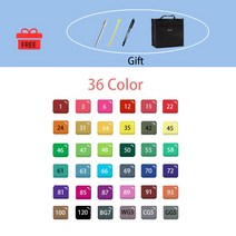마카펜세트 마커펜 마크 펜 36/48/60/80/168 색 아트 마커 만화 스케치 알코올 펠트 듀얼 브러시 북마크, 02 36 Color Set