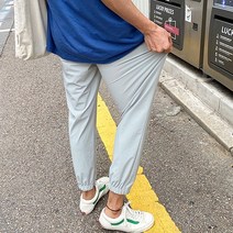 맨즈캐슬 남자 아이스 빅사이즈 냉장고 밴딩 스판 카고 조거팬츠 허벅돼 9부조거 여름조거 냉장고조거