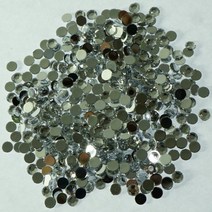 벨라몰/ 반쪽 큐빅/하프 라인스톤 no 핫픽스 은색 3mm 약500개