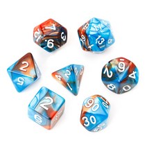 주사위 투명 보드게임 문구 세트 놀이 trpg 보드 게임 d4-d20용 7개 아크릴 다면체, 검은색