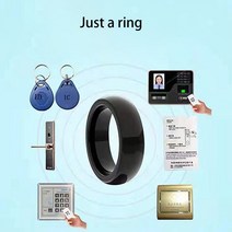 nfc스티커RFID 스마트 액세스 링 NFC 칩 유도 13.56Mhz 125Khz 토큰 복사 EM4305 키 복제 1k S50 레이블 쓰, 한개옵션1, 01 IDIC Ring Size 57mm