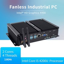 [해외] 팬리스 산업용 미니 PC I5 72U I3 55U I3 71U 미니 컴퓨터 2 RS232 COM VGA HD, 8GB RAM 128GB SSD i3 7100U
